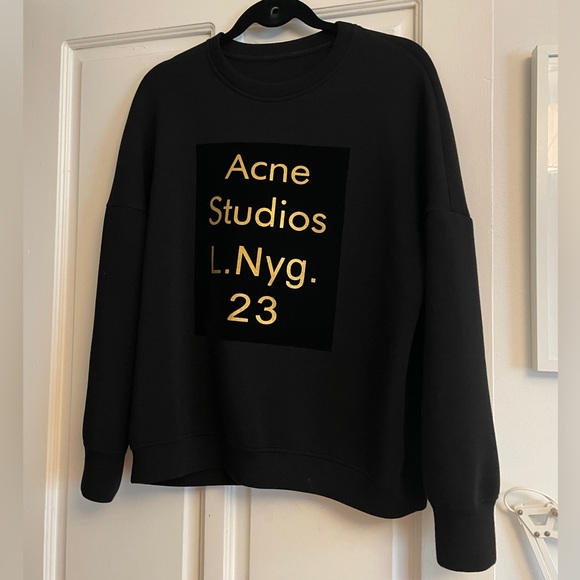 Acne Studios sweatshirt in black & gold size small - Picture 6 of 6